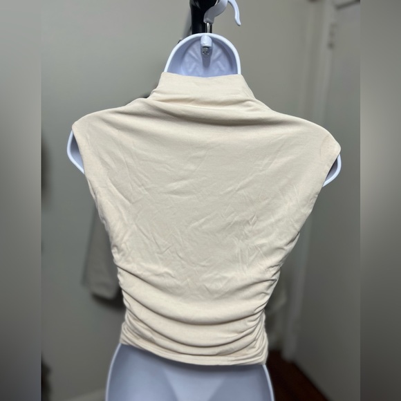 OGL Eco-SkinKiss® Workleisure Mock Neck Ruched Sides Tank Top - Picture 5 of 5